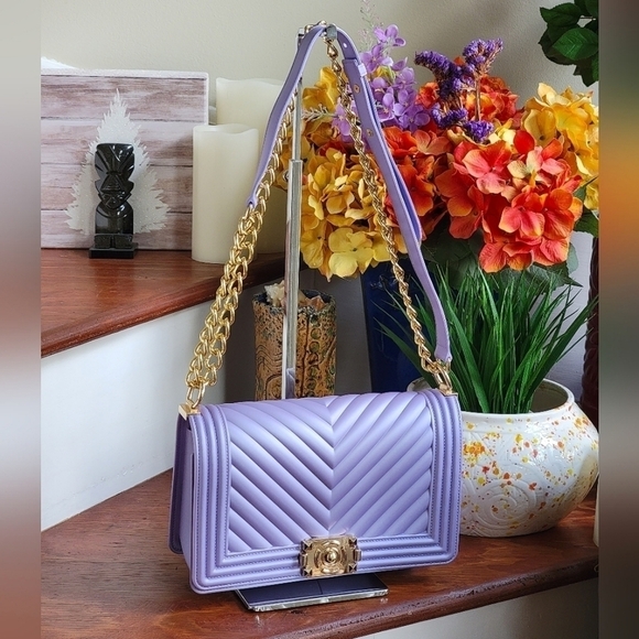 Lavender Jelly Shoulder Bag/Crossbody PVC - Picture 1 of 11